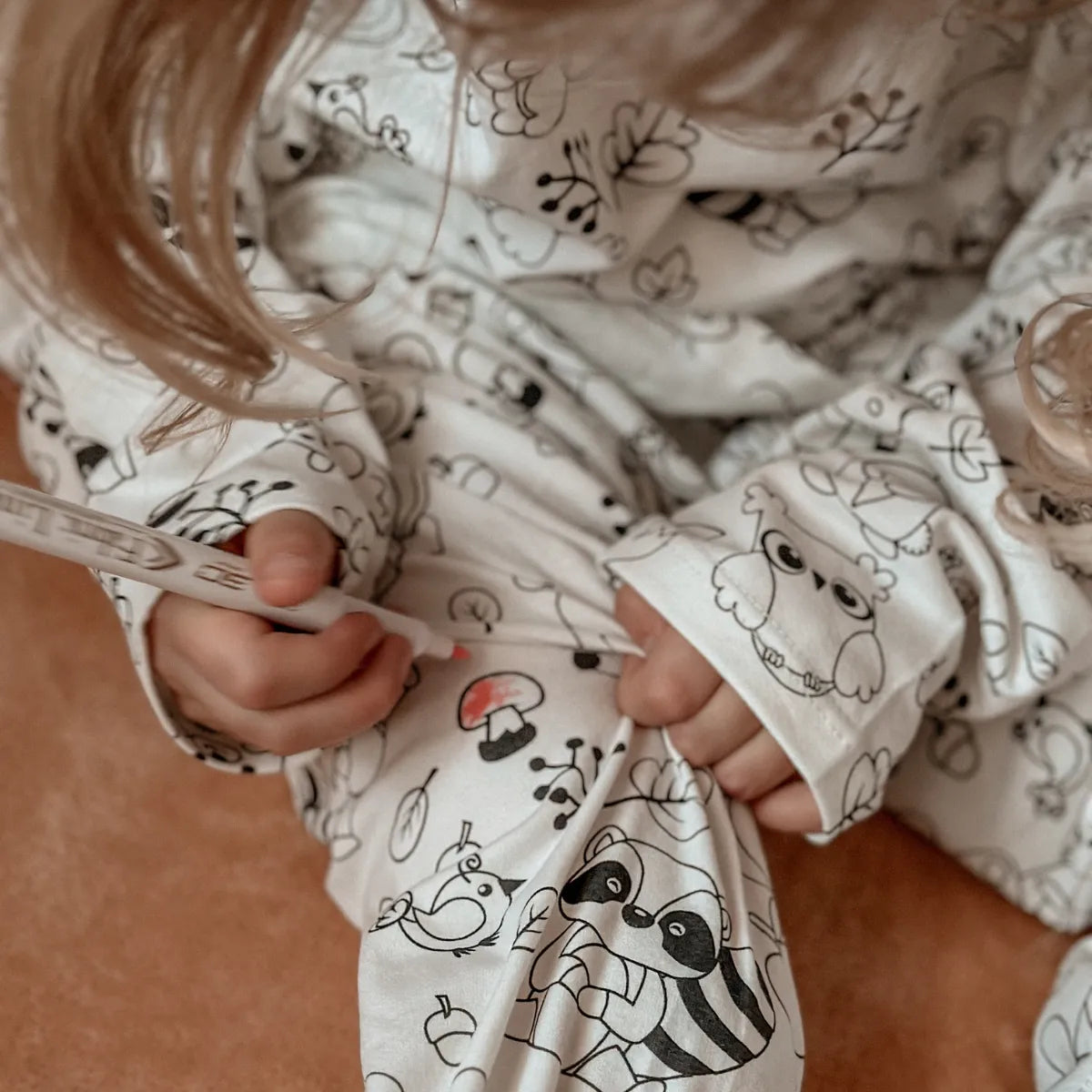 2-Piece Children’s Colorable Pajamas | Forest Animals (4–8 years)