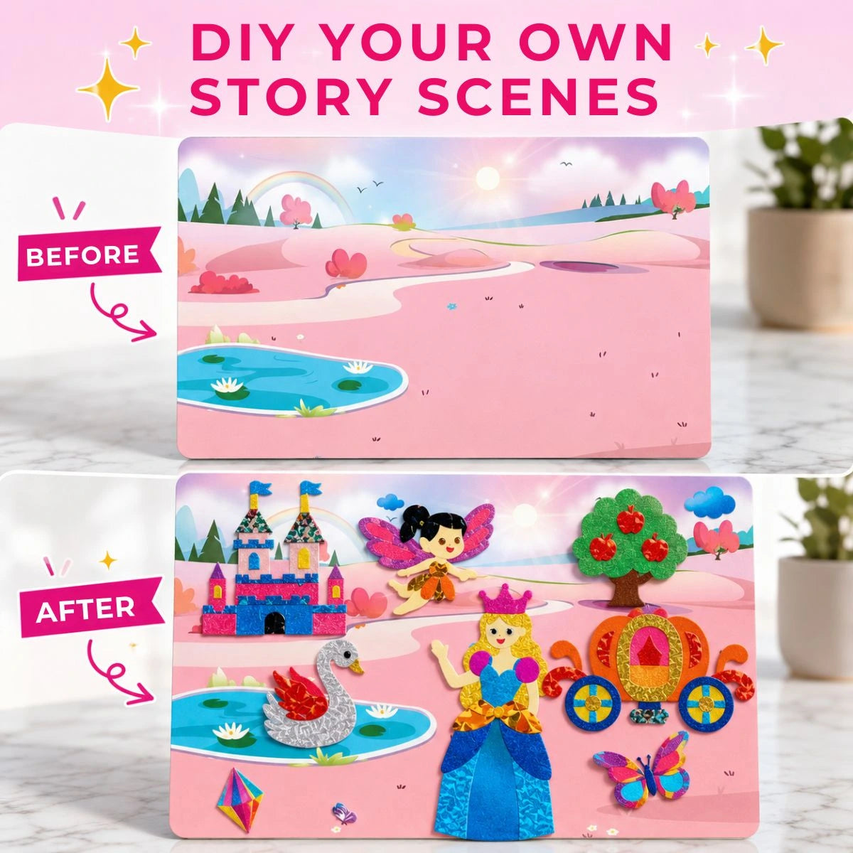 Foil Fun: Unicorns & Princesses – Create Sparkling Fairytales with No Mess! (4+ years)