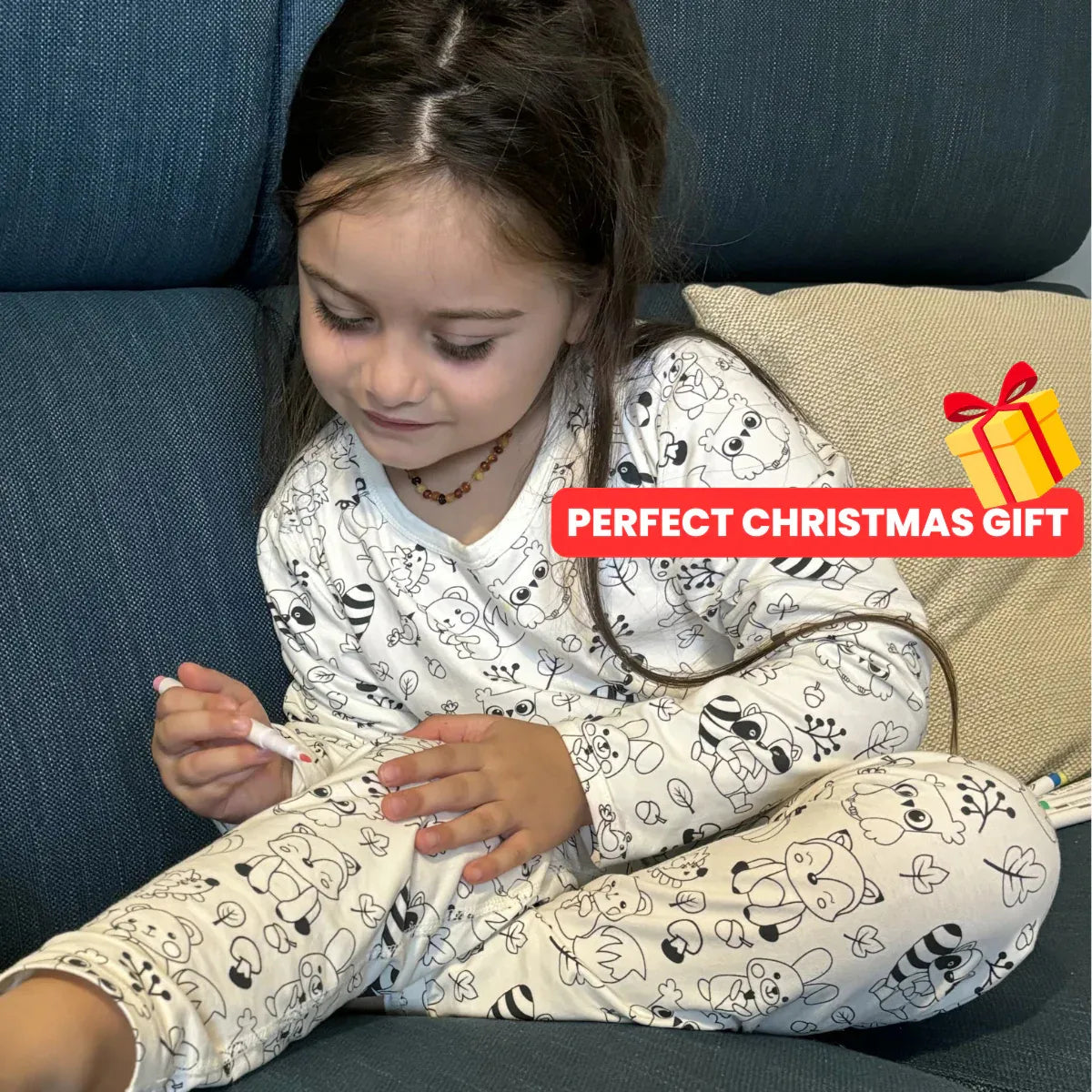 2-Piece Children’s Colorable Pajamas | Forest Animals (4–8 years)