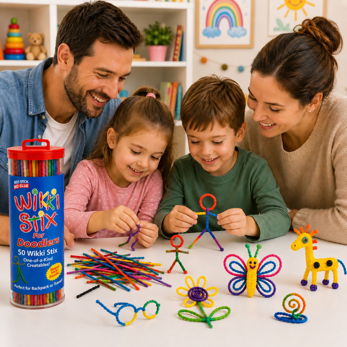Wikki Stix Magic Waxed Yarn (50-piece set, 3+ years)
