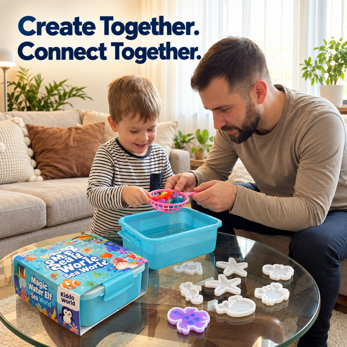 Magic Water Squishies – Creative 3D Figure Making Kit | Sea World | 3+ Years