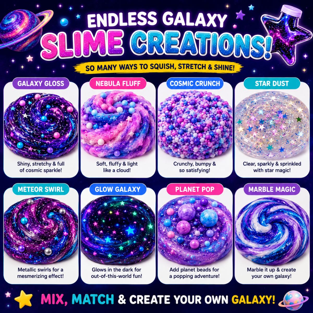 DIY Slime Squishies – Galaxy (4+ years)