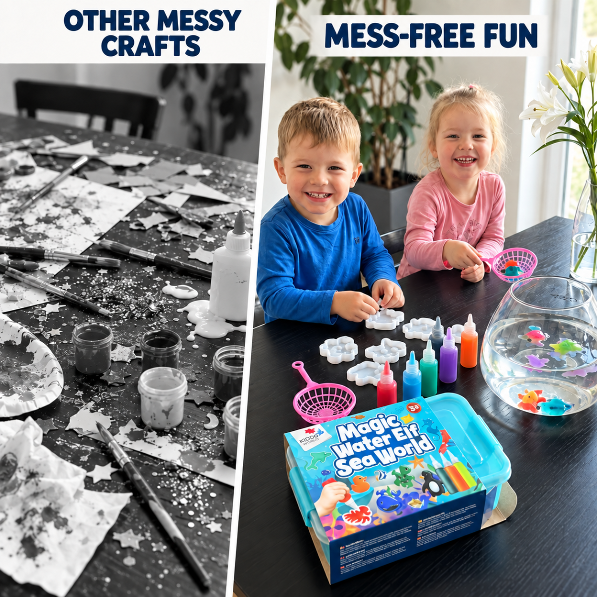 Magic Water Squishies – Creative 3D Figure Making Kit | Sea World | 3+ Years