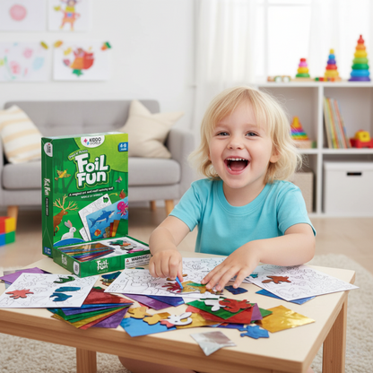 Foil Fun | Create Animals with Shiny Foils – Mess-Free | for Kids 3+