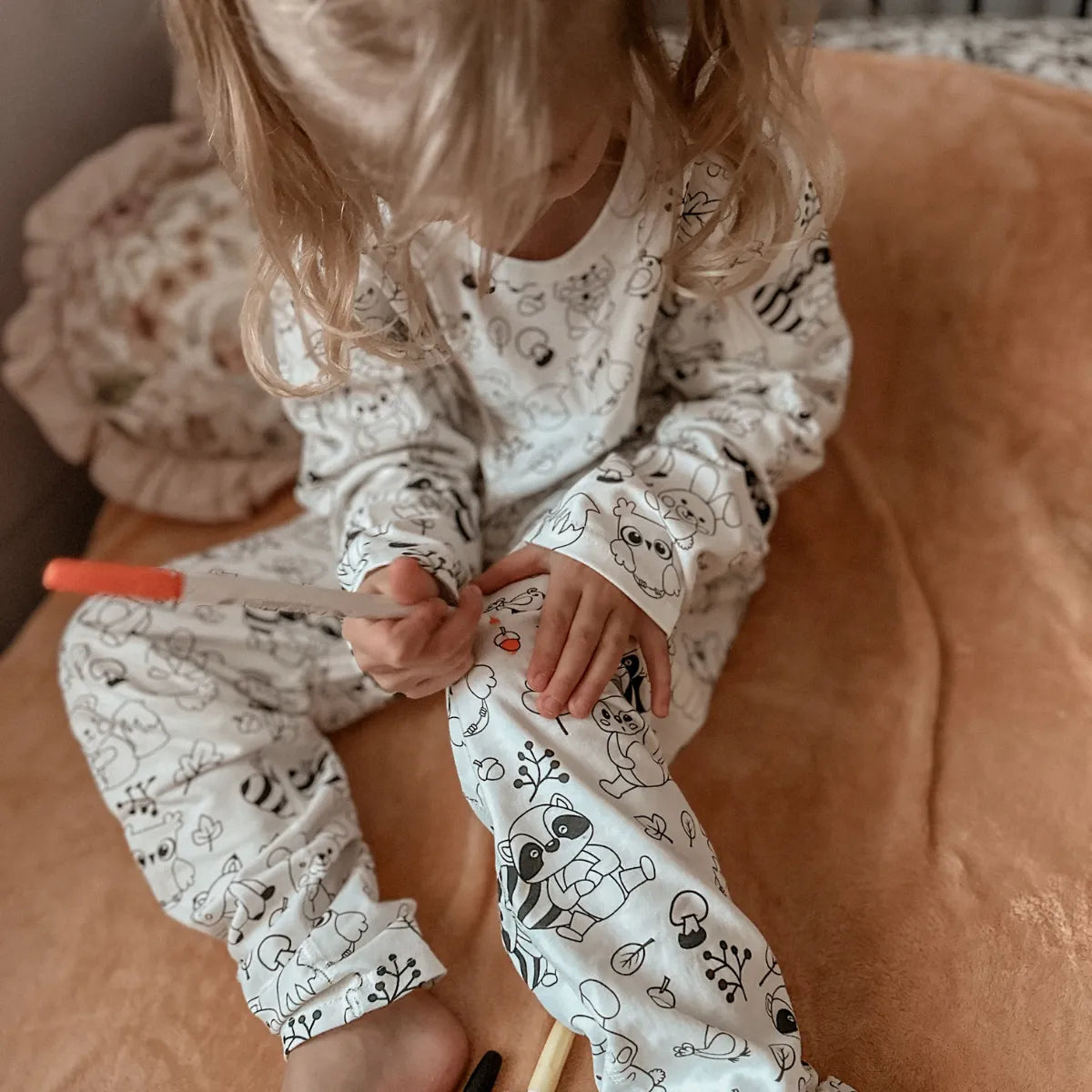 2-Piece Children’s Colorable Pajamas | Forest Animals (4–8 years)