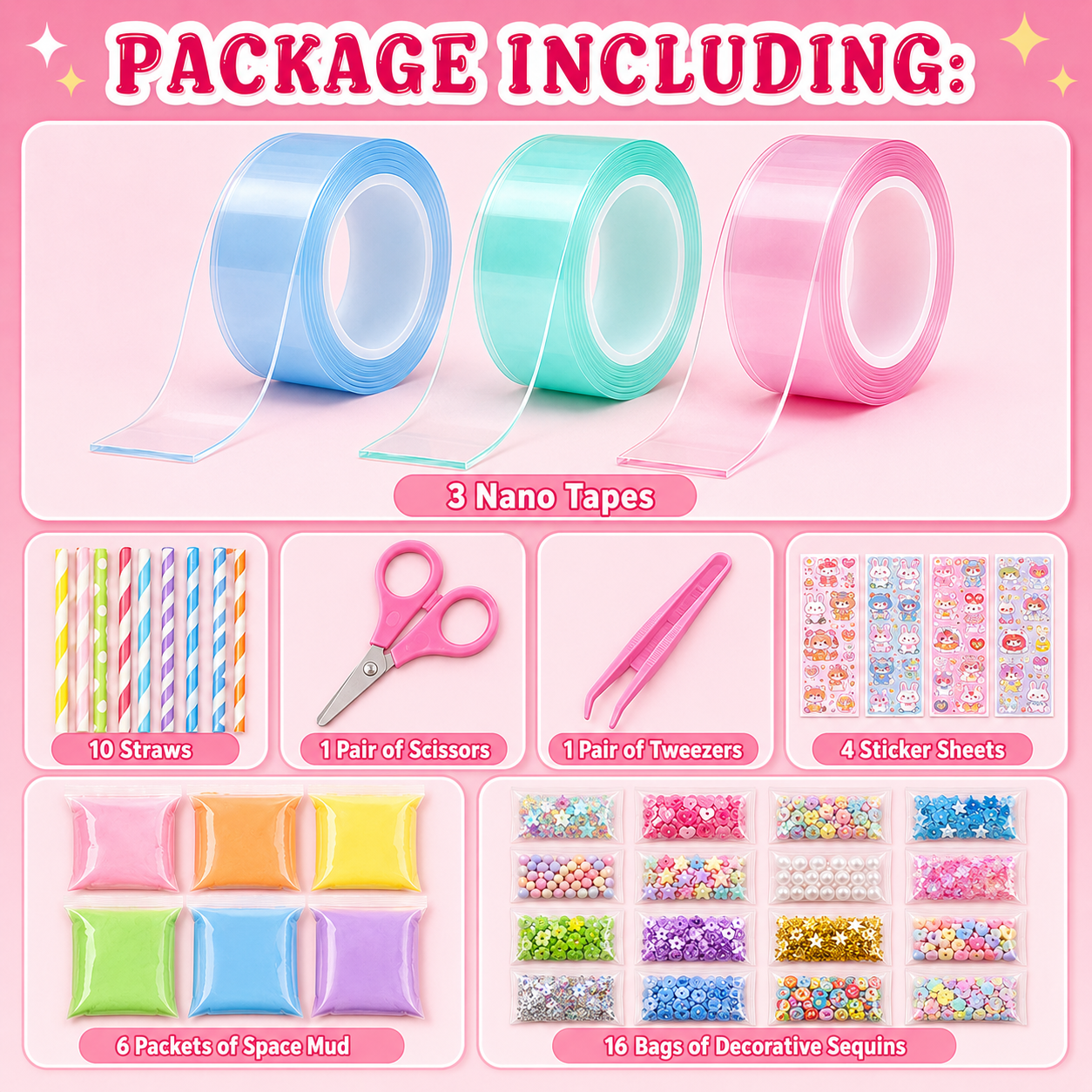 41-Piece DIY Bubble Squishies Kit (Ages 4+)