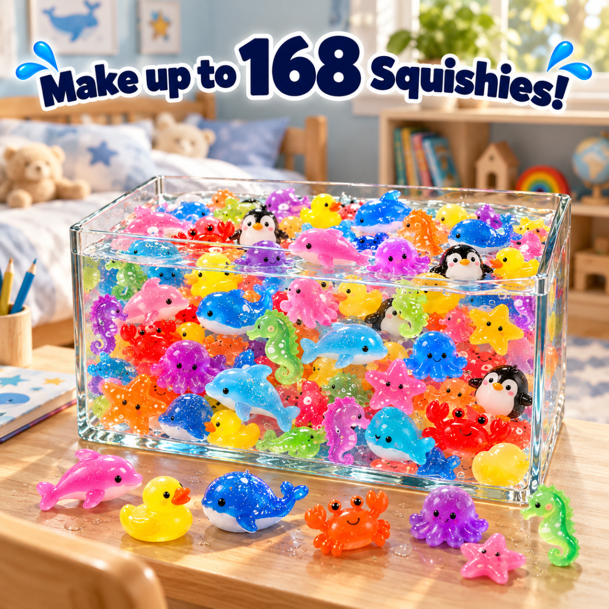 Magic Water Squishies – Creative 3D Figure Making Kit | Sea World | 3+ Years