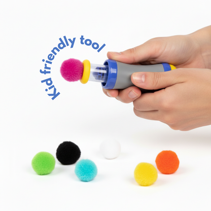 Pom Pom Kit | Sensory Creative Play with Fluffy Balls | for Kids 5+