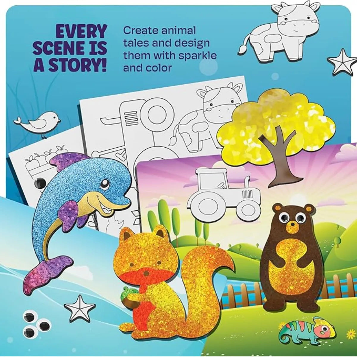 Wassermalbuch – Folge den Linien! Malen Sie mit Wasser durch Regenbögen und die Natur, wiederverwendbar (8 Seiten, 6–24 Monate)