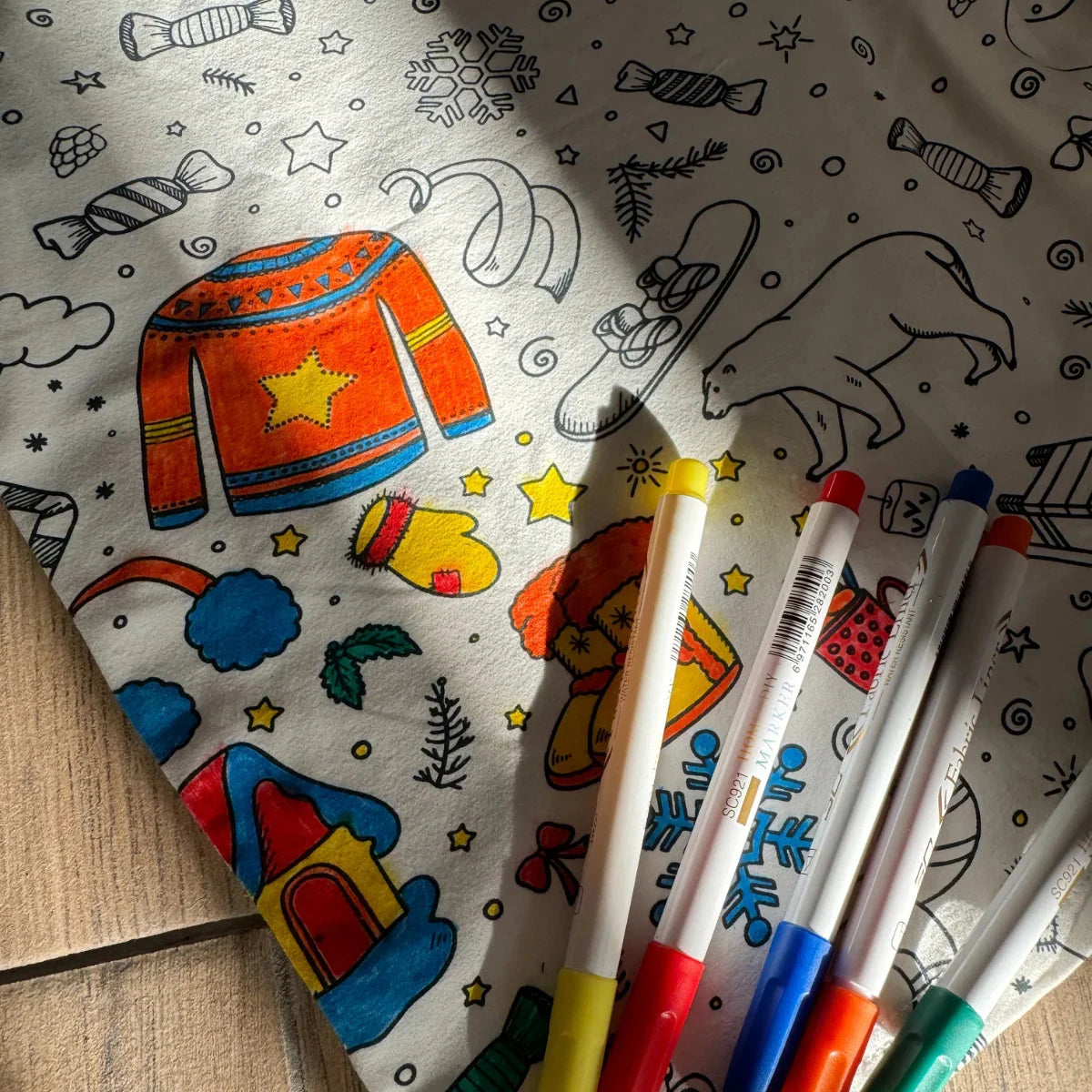 2-Piece Children’s Colorable Pajamas | Safari Animals (4–8 years)