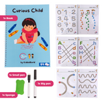 Curious Child: Montessori Writing Practice Workbook for Lines, Numbers and Patterns (3+ years)