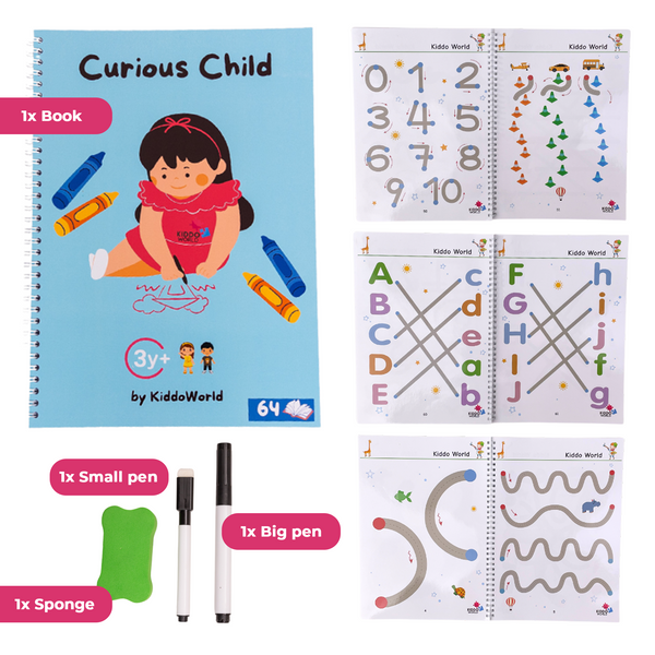 Caderno de Atividades de Traçado de Linhas Curious Child (3+ anos)