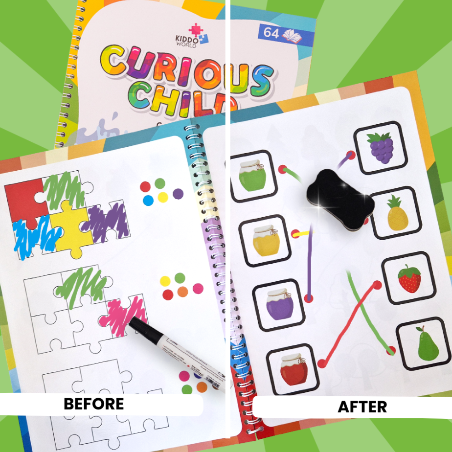 Caderno de Traçado de Linhas Curious Child Colours (2+ anos)