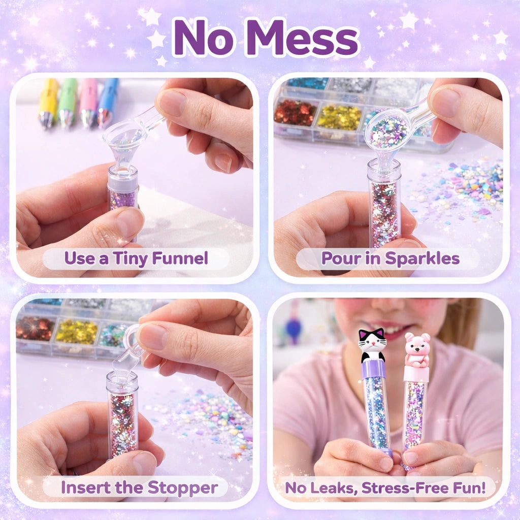 Magical Glitter Pens – DIY Pens with Floating Glitter Your Child Can Build! (4+ years)