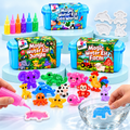 Magic Water Squishies – 3× Creative 3D Figure Making Kit | Sea World, Farm & Jungle | 3+ Years