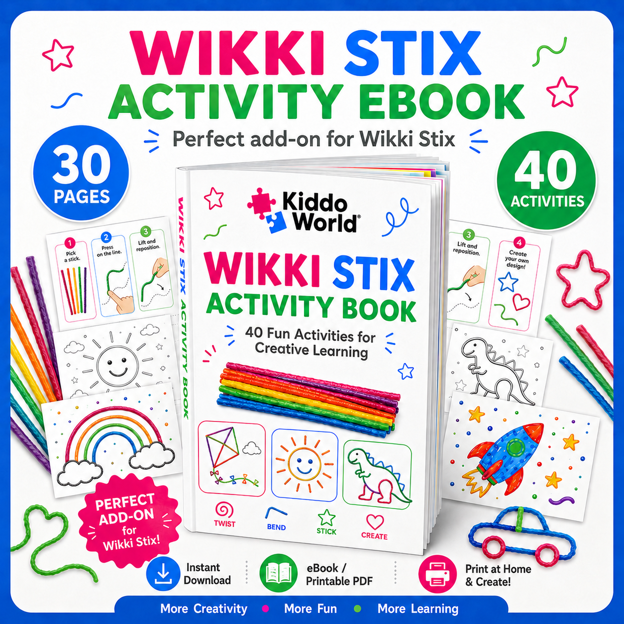 Wikki Stix: Big Activity E-Book (30 pages and 40 tasks)
