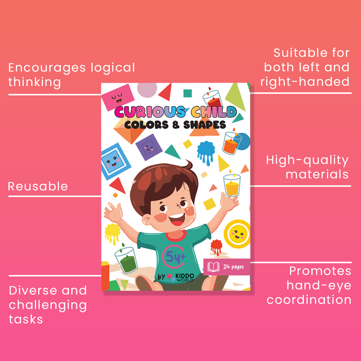 Curious Child: Montessori Colors & Shapes Workbook (ages 5+)