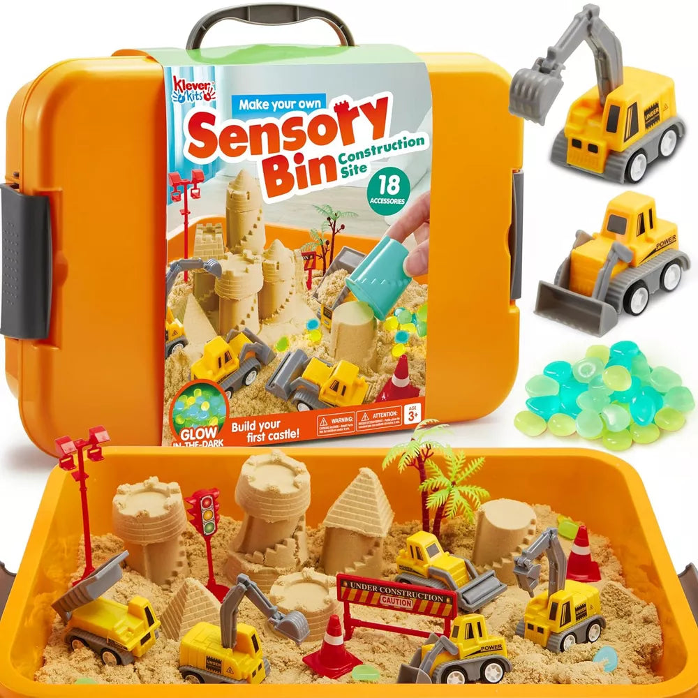 Mega Construction Site: Sensory Bean with Kinetic Sand