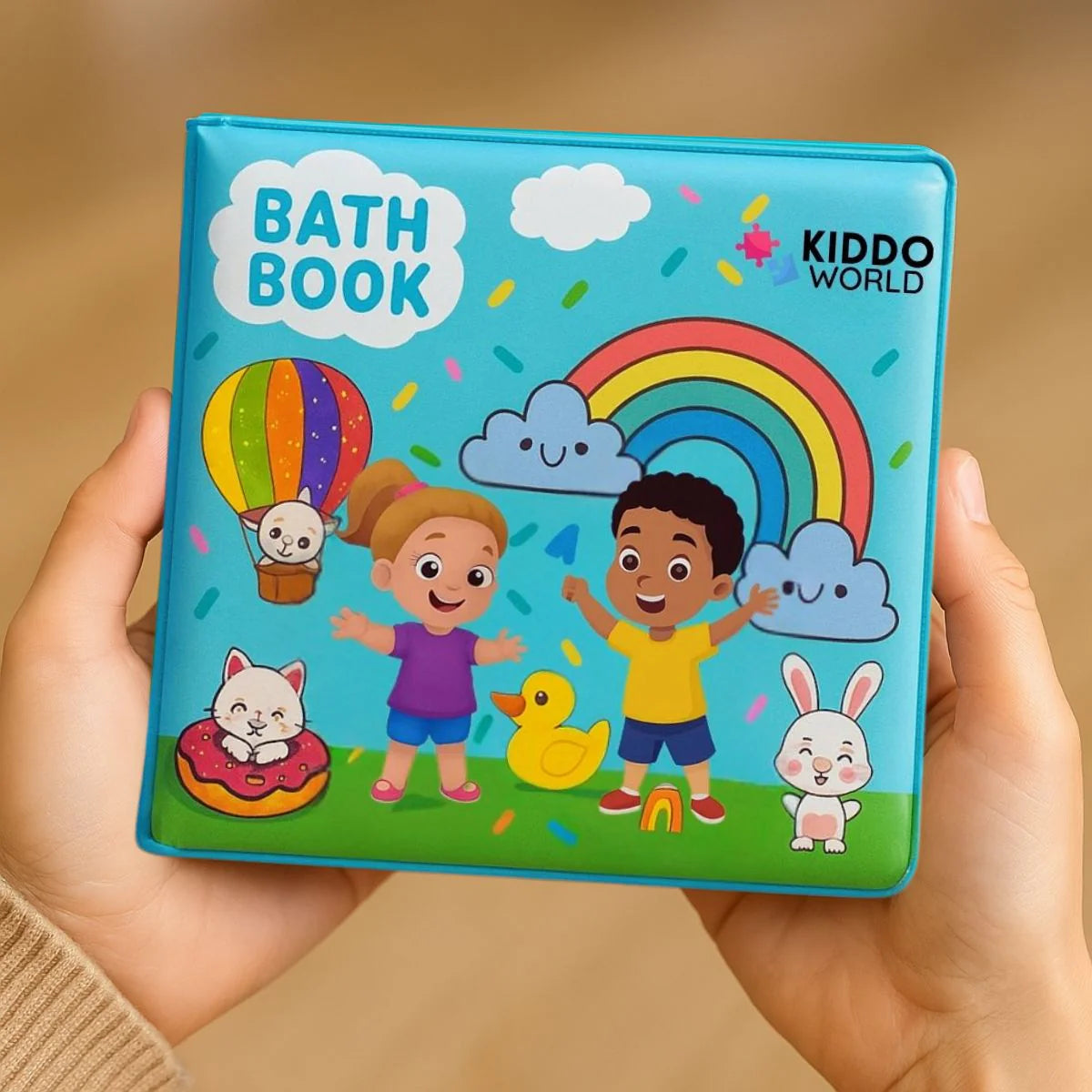 Water Coloring Book – Follow the Lines! Paint with water through rainbows and nature, reusable (8 pages, 6–24 months)