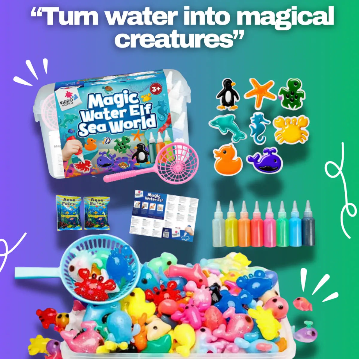 Magical Water Gnomes with GLITTER | Underwater World