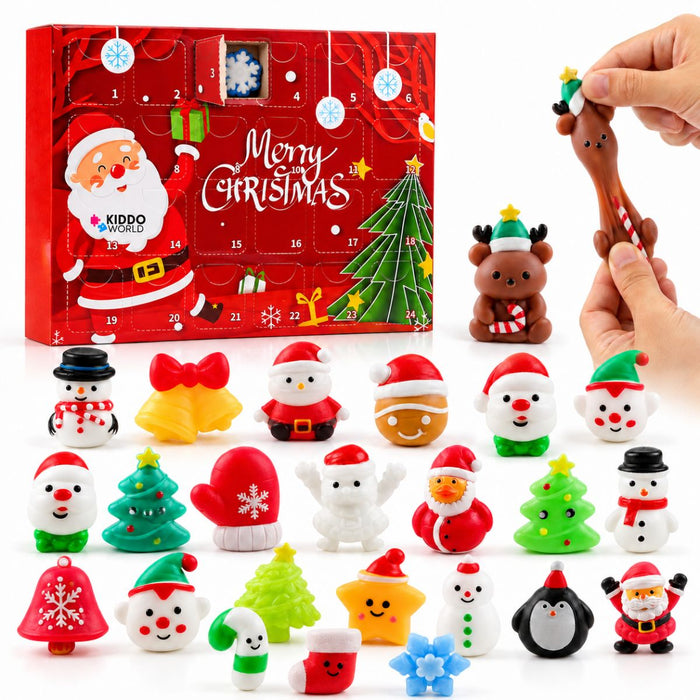 Christmas Squishy advent calendar with 24 squishy toys