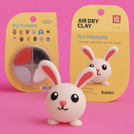 Lily the Bunny – DIY clay animal (1+ year)