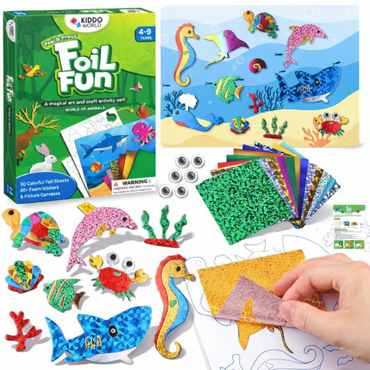 Foil Fun: Animal World | Mess-Free Creative Kit (for Kids 4–9 years)