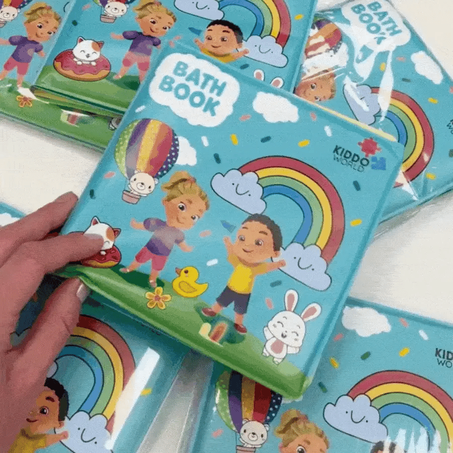 Water Coloring Book – Follow the Lines! Paint with water through rainbows and nature, reusable (8 pages, 6–24 months)