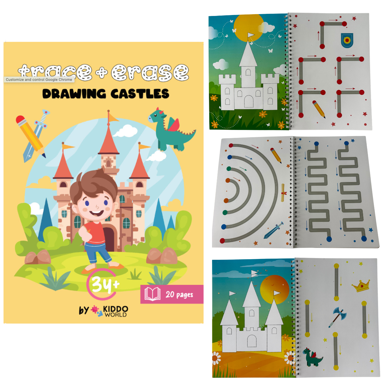 ESCREVA & APAGUE: Drawing castles (3+ anos)