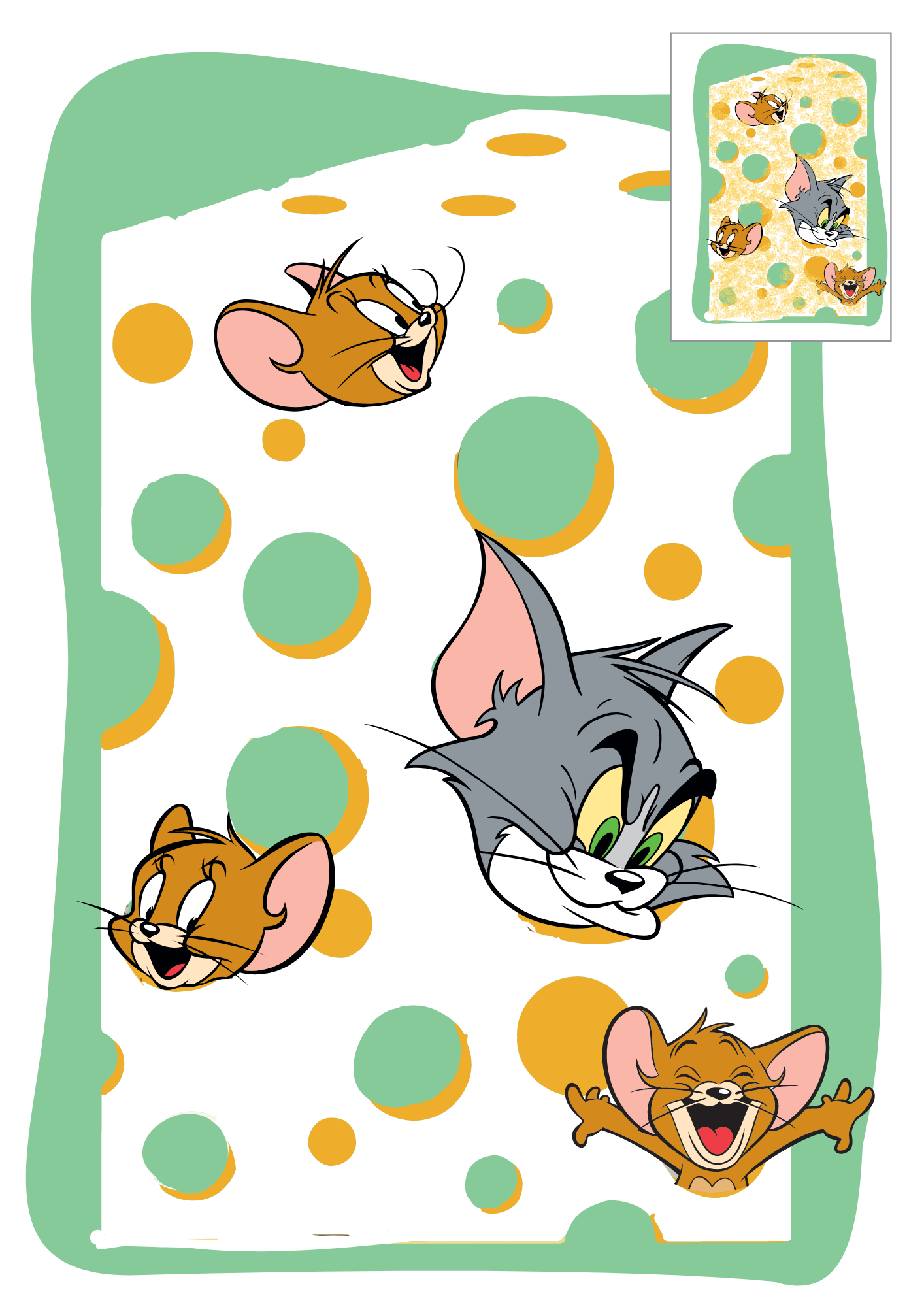 Nuevo - Libro de huellas dactilares de Tom y Jerry