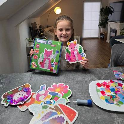 Tufting Kit | Sensory Creative Play with Colorful Fabric Pieces | Ages 4+